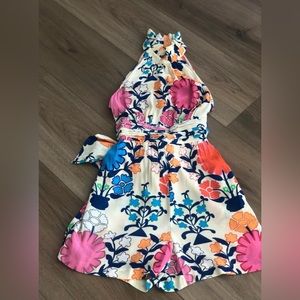 Floral Shorts Romper Anthropologie